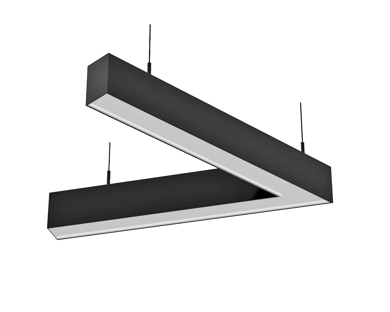 Светодиодный светильник V-образный LC-LP-7774V 100 Вт 1545 мм Опал 4000К - фото 1