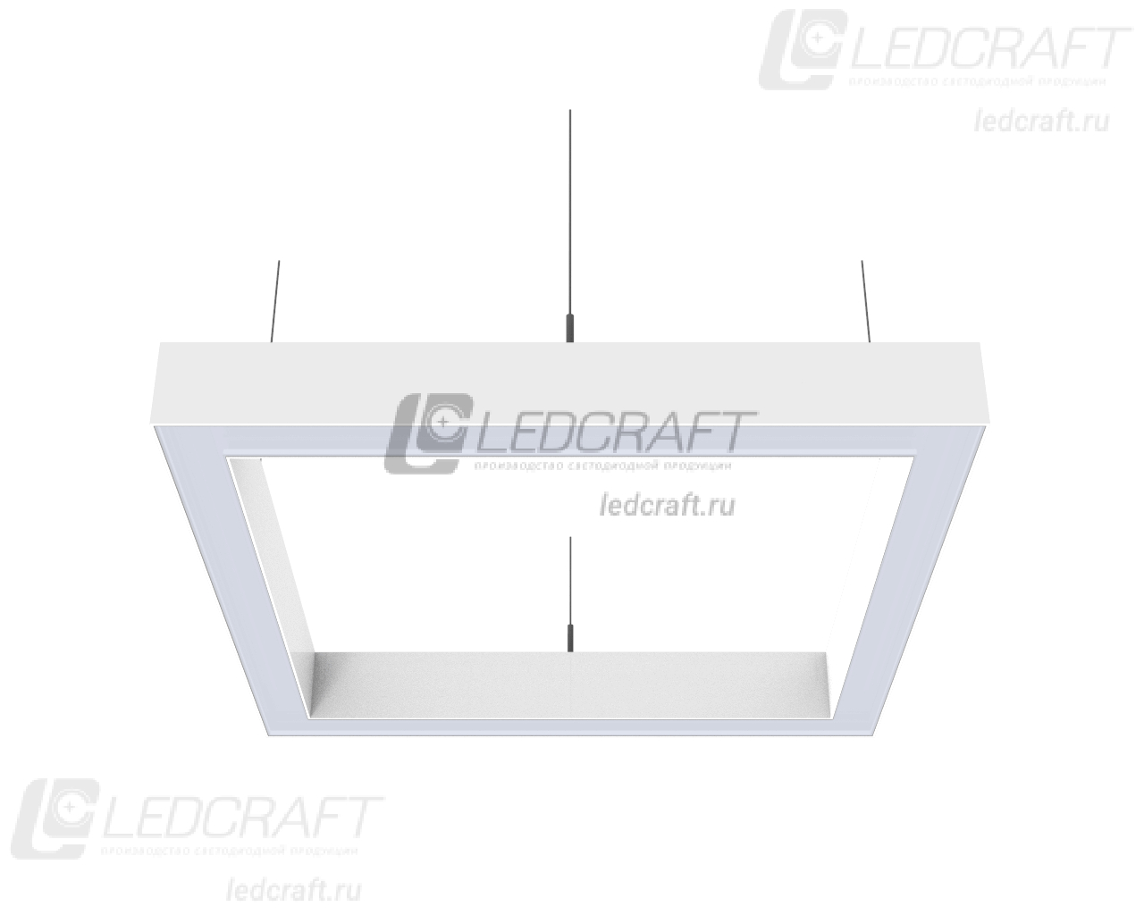 Квадратный светодиодный светильник LC-LP-7774K 420 Вт 2091 мм 4000К Опал - фото 2