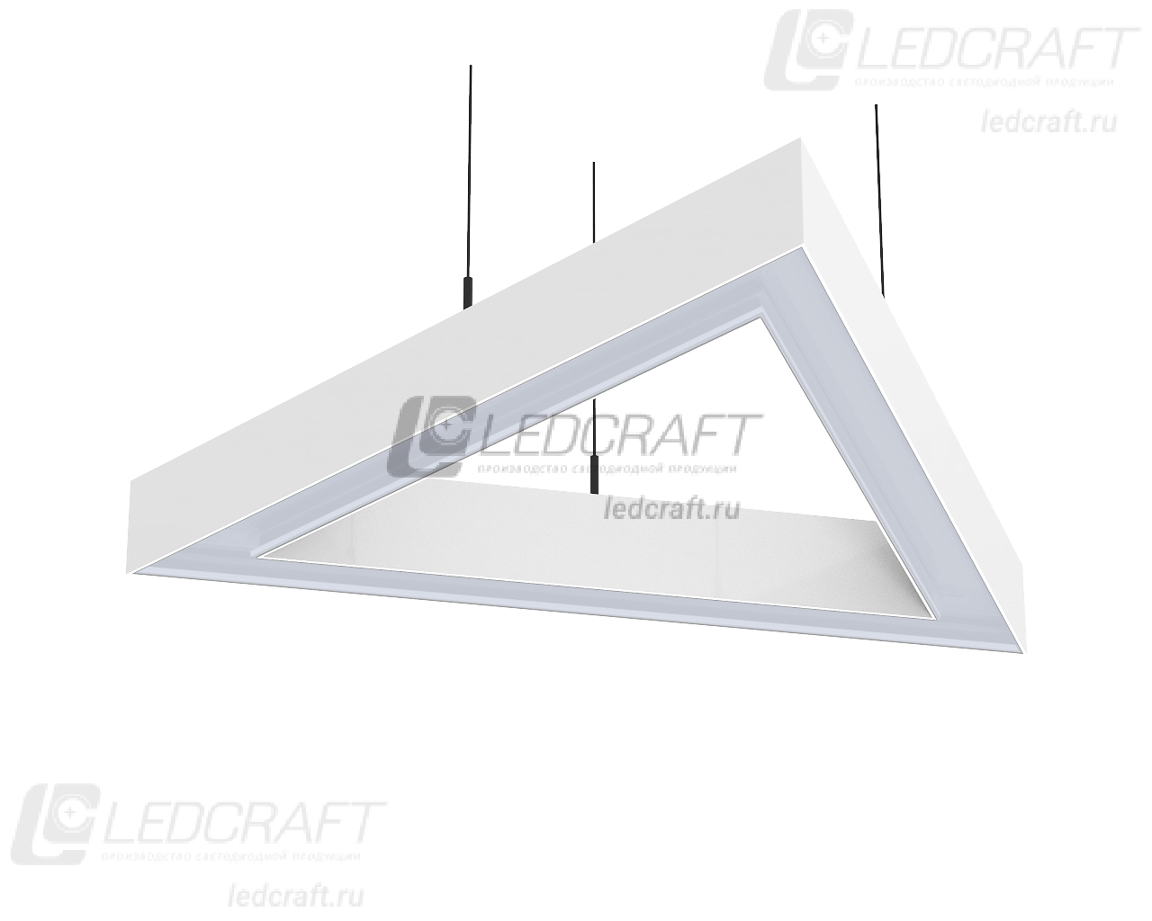 Треугольный светодиодный светильник LC-LP-2774 525 Вт 2127 мм 6000К Опал - фото 2
