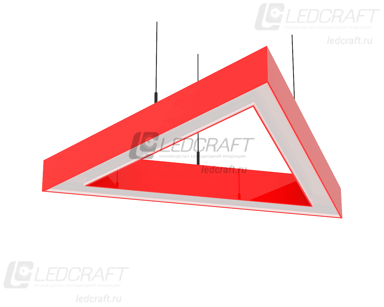 Треугольный светодиодный светильник LC-LP-2774 525 Вт 2127 мм 6000К Опал - фото 4