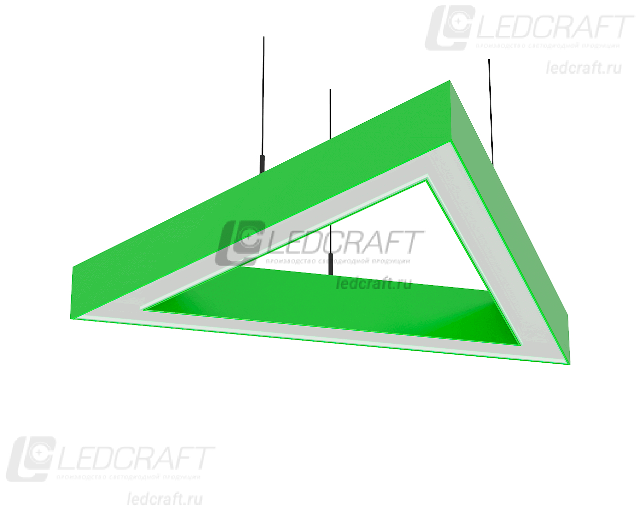Треугольный светодиодный светильник LC-LP-2774 525 Вт 2127 мм 6000К Опал - фото 8