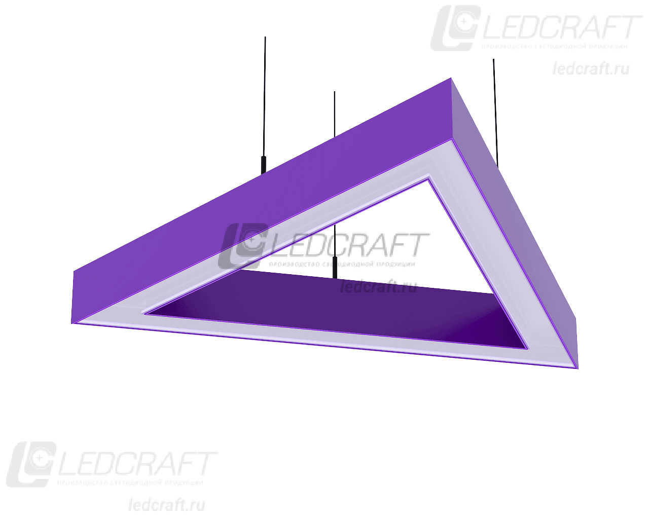 Треугольный светодиодный светильник LC-LP-7774 240 Вт 1260 мм 4000К Опал - фото 6