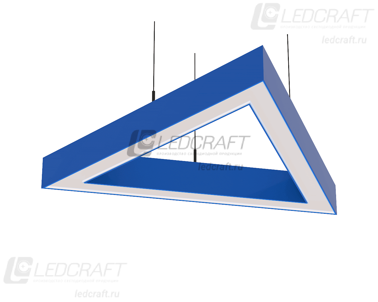 Треугольный светодиодный светильник LC-LP-7774 240 Вт 1260 мм 3000К Опал - фото 7
