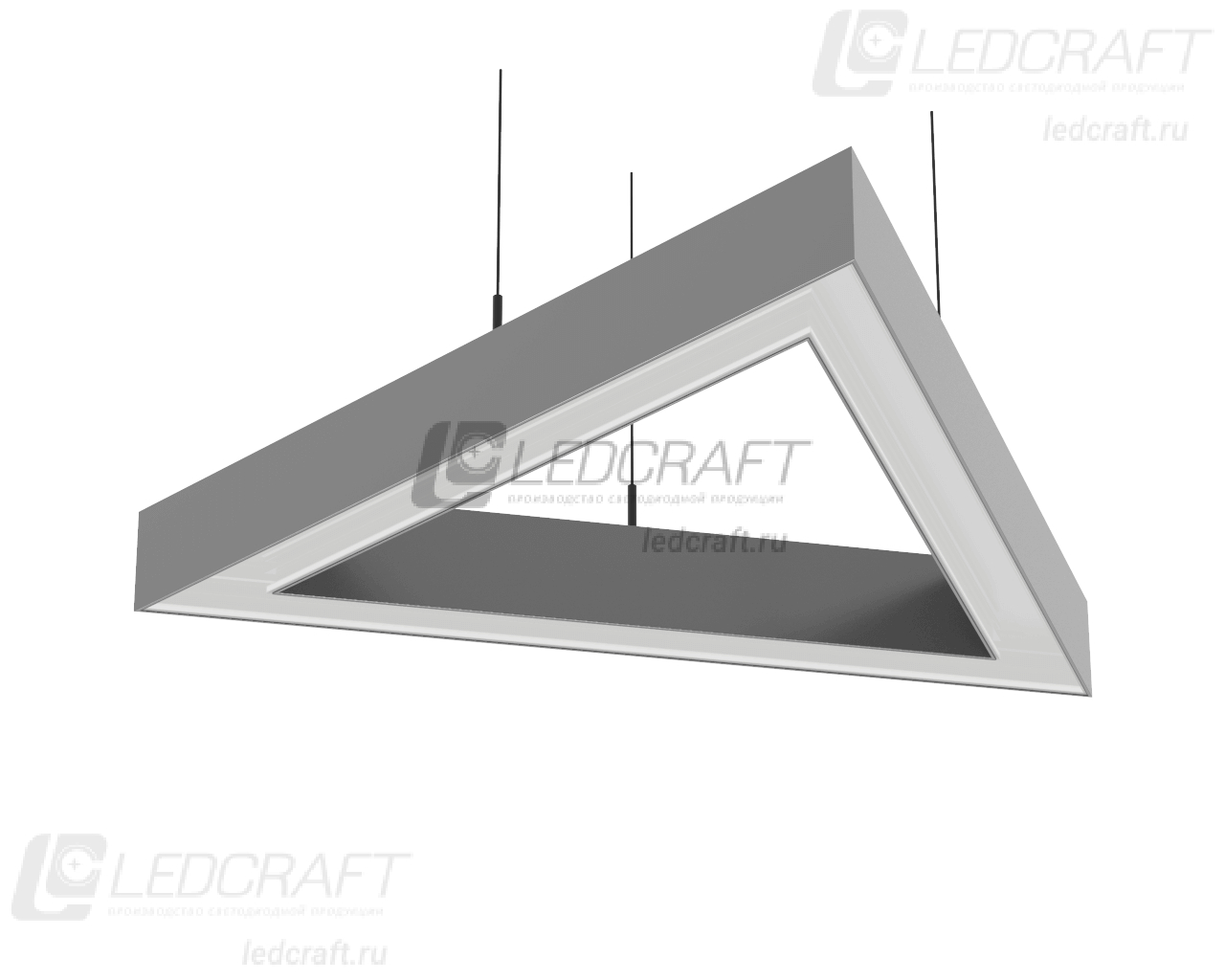 Треугольный светодиодный светильник LC-LP-7774 420 Вт 2127 мм 6000К Опал - фото 9